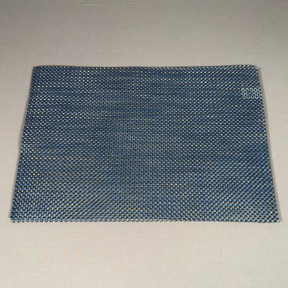 NWT PIER ONE IMPORTS Navy Blue Woven Vinyl Placemats Set of 8